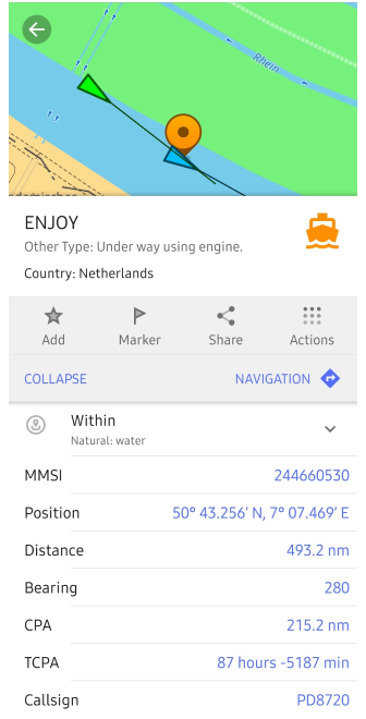 AIS vessel tracker
