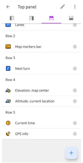 Configure screen menu
