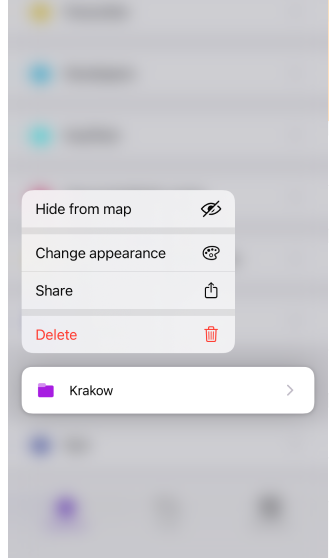 Favorites actions ios