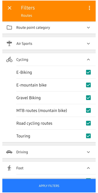 Routes on the ground