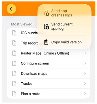 Send crash logs from iOS