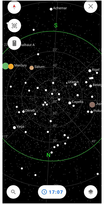 Star map screen