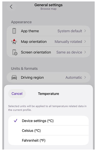 Weather Settings iOS 2
