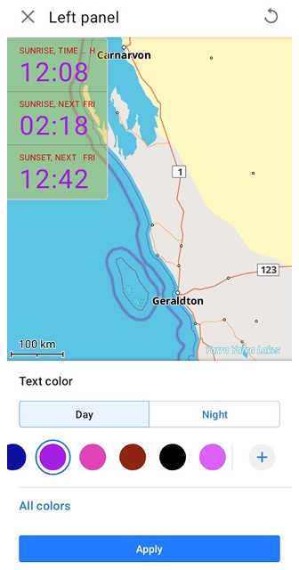 Widget Panel Appearance