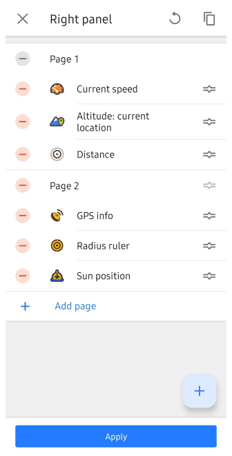 Widget page