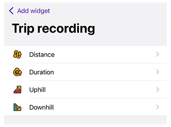 Distanz/Start-Stopp-Widget in iOS hinzufügen