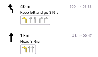 Navigationsroute Android