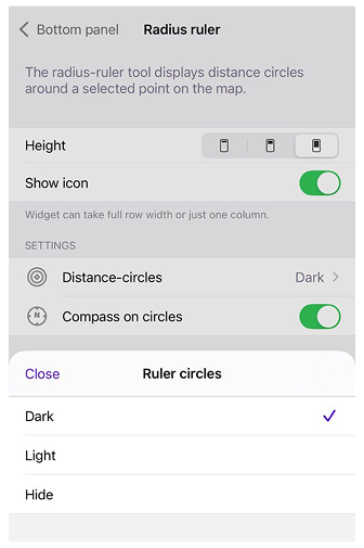 Posición de visualización Android