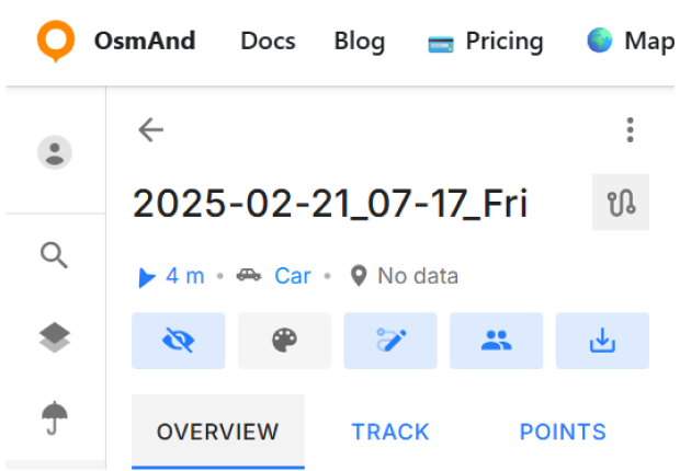 Web Track Context Menu