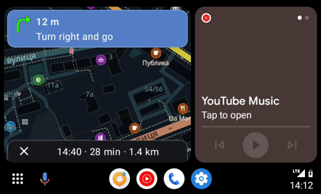 Écran Android Auto