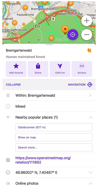 Lieux à proximité iOS