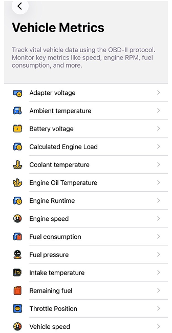 Impostazioni OBD