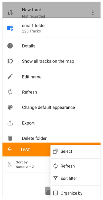 Gestione Cartelle Smart I miei luoghi Android