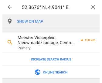 POI zoeken Android