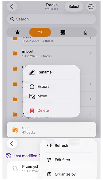 Mijn plaatsen Slimme Mappen Beheren iOS