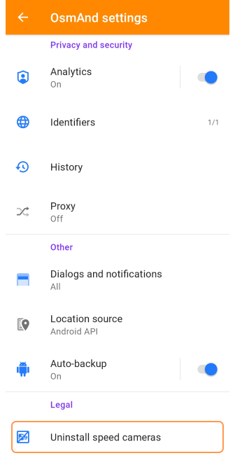 Algemene instellingen Camera&#39;s Android