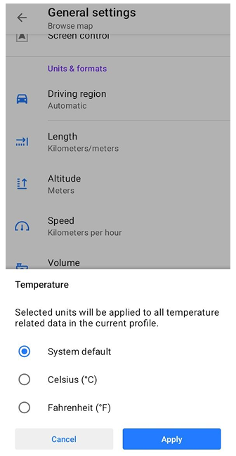Weerinstellingen 2 Android