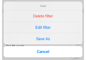 Usuń niestandardowe POI iOS