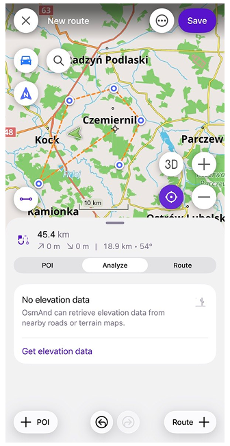 Dados de elevação iOS