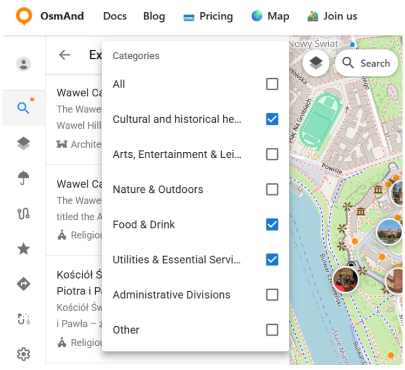 Opções de pesquisa