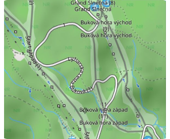 Rotas do mapa - pistas de esqui
