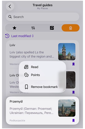 Guias de Viagem iOS