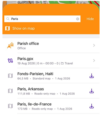 POI de pesquisa iOS