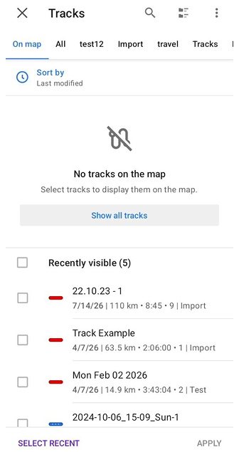 Configurar mapa de trilhas Android