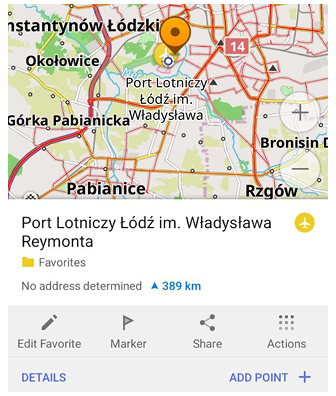 Rota planla Favoriler android