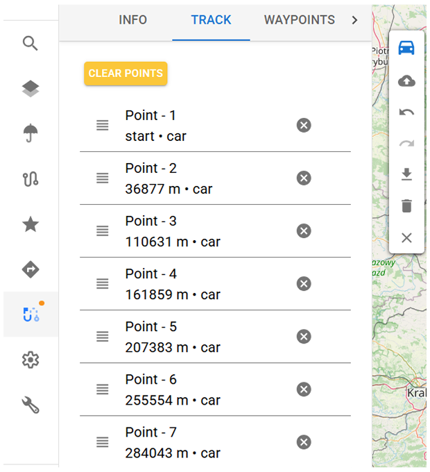 OsmAnd Web Track Panel