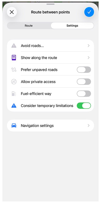 Планування маршруту ios